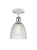 Innovations - 516-1C-WPC-G382-LED - LED Semi-Flush Mount - Ballston - White Polished Chrome