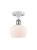 Innovations - 516-1C-WPC-G91 - One Light Semi-Flush Mount - Ballston - White Polished Chrome