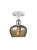 Innovations - 516-1C-WPC-G96-LED - LED Semi-Flush Mount - Ballston - White Polished Chrome