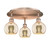 Innovations - 516-3C-AC-G128-6 - Three Light Semi-Flush Mount - Ballston - Antique Copper