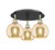 Innovations - 516-3C-BAB-G128-8 - Three Light Semi-Flush Mount - Ballston - Black Antique Brass