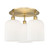 Innovations - 516-3C-BB-G559-8GWH - Three Light Semi-Flush Mount - Ballston - Brushed Brass