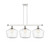 Innovations - 516-3I-WPC-G654-12 - Three Light Island Pendant - Ballston - White Polished Chrome