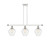 Innovations - 516-3I-WPC-G654-8-LED - LED Island Pendant - Ballston - White Polished Chrome