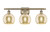 Innovations - 516-3W-AB-G128-8 - Three Light Bath Vanity - Ballston - Antique Brass