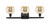 Ballston Three Light Bath Vanity (516-3W-BK-G128-6)