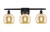 Innovations - 516-3W-BK-G128-8 - Three Light Bath Vanity - Ballston - Matte Black