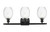 Ballston Three Light Bath Vanity (516-3W-BK-G459-6CL)