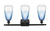 Ballston Three Light Bath Vanity (516-3W-BK-G480-6SB)