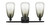 Ballston Three Light Bath Vanity (516-3W-BK-G480-6SL)