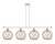 Innovations - 516-4I-WPC-G122-10RB - Four Light Island Pendant - Ballston - White Polished Chrome