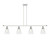 Innovations - 516-4I-WPC-G394 - Four Light Island Pendant - Ballston - White Polished Chrome
