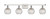 Innovations - 516-4W-WPC-G122C-6CL - Four Light Bath Vanity - Ballston - White Polished Chrome