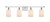 Innovations - 516-4W-WPC-G341 - Four Light Bath Vanity - Ballston - White Polished Chrome