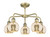 Ballston Five Light Chandelier (516-5CR-AB-G128-6)