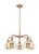 Innovations - 516-5CR-AC-G128-6 - Five Light Chandelier - Ballston - Antique Copper