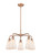 Innovations - 516-5CR-AC-G391 - Five Light Chandelier - Downtown Urban - Antique Copper