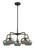 Innovations - 516-5CR-BAB-G93 - Five Light Chandelier - Ballston - Black Antique Brass