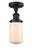 Innovations - 517-1CH-BK-G311 - One Light Semi-Flush Mount - Franklin Restoration - Matte Black