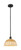 Innovations - 616-1S-BK-NBD2-12-NAT - One Light Mini Pendant - Edison - Matte Black