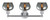 Edison Three Light Bath Vanity (616-3W-PC-G93)