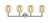 Edison Four Light Bath Vanity (616-4W-PN-G208-6)