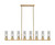 Innovations - 617-8I-BB-G617-8SM - Eight Light Linear Pendant - Downtown Urban - Brushed Brass