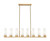 Innovations - 617-8I-BB-G617-8SWH - Eight Light Linear Pendant - Downtown Urban - Brushed Brass