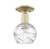 Innovations - 716-1C-AB-G1213-6CL - One Light Semi-Flush Mount - Arcadia - Antique Brass