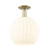 Innovations - 716-1C-AB-G1217-12WV - One Light Semi-Flush Mount - Arcadia - Antique Brass