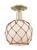 Innovations - 716-1C-AB-G121-8RB - One Light Semi-Flush Mount - Arcadia - Antique Brass