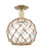 Innovations - 716-1C-AB-G122-10RB - One Light Semi-Flush Mount - Arcadia - Antique Brass