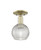 Innovations - 716-1C-AB-G122C-6CL - One Light Semi-Flush Mount - Arcadia - Antique Brass