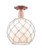 Innovations - 716-1C-AC-G121-10RW - One Light Semi-Flush Mount - Arcadia - Antique Copper