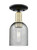 Innovations - 716-1C-BAB-G257 - One Light Semi-Flush Mount - Arcadia - Black Antique Brass