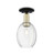 Innovations - 716-1C-BAB-G459-6CL - One Light Semi-Flush Mount - Arcadia - Black Antique Brass