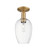 Innovations - 716-1C-BB-G457-6CL - One Light Semi-Flush Mount - Arcadia - Brushed Brass
