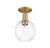Innovations - 716-1C-BB-G458-7CL - One Light Semi-Flush Mount - Arcadia - Brushed Brass