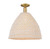 Innovations - 716-1C-BB-NBD-16-NAT - One Light Semi-Flush Mount - Arcadia - Brushed Brass