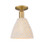 Innovations - 716-1C-BB-NBD-75-NAT - One Light Semi-Flush Mount - Arcadia - Brushed Brass