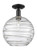 Innovations - 716-1C-BK-G1213-12CL - One Light Semi-Flush Mount - Arcadia - Matte Black
