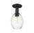 Innovations - 716-1C-BK-G459-6CL - One Light Semi-Flush Mount - Arcadia - Matte Black