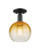 Innovations - 716-1C-BK-G483-8AM - One Light Semi-Flush Mount - Arcadia - Matte Black