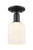 Innovations - 716-1C-BK-G559-5GWH - One Light Semi-Flush Mount - Arcadia - Matte Black