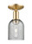 Innovations - 716-1C-CB-G257 - One Light Semi-Flush Mount - Arcadia - Champagne Bronze
