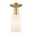 Innovations - 716-1C-CB-G801 - One Light Semi-Flush Mount - Arcadia - Champagne Bronze