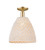 Innovations - 716-1C-CB-NBD-12-NAT - One Light Semi-Flush Mount - Arcadia - Champagne Bronze