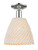 Innovations - 716-1C-PN-NBD-9-NAT - One Light Semi-Flush Mount - Arcadia - Polished Nickel