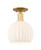 Innovations - 716-1C-SG-G1217-10WV - One Light Semi-Flush Mount - Arcadia - Satin Gold