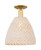 Innovations - 716-1C-SG-NBD-12-NAT - One Light Semi-Flush Mount - Arcadia - Satin Gold